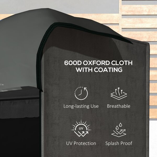 Outsunny Patio Swing Shelter: Waterproof Oxford Canopy for Outdoor Seating, Dark Grey, Ample Coverage Aosom UK