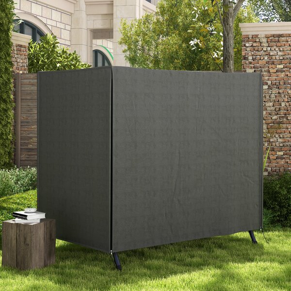 Outsunny Patio Swing Chair Cover 600D Oxford, Waterproof Anti-UV Outdoor Furniture Rain Protector, Dark Grey, 177L x 114W x 152H cm