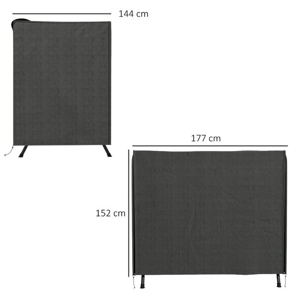 Outsunny Patio Swing Chair Cover 600D Oxford, Waterproof Anti-UV Outdoor Furniture Rain Protector, Dark Grey, 177L x 114W x 152H cm