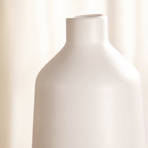 Tall White Ceramic Vase