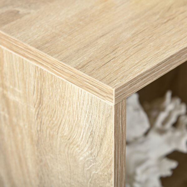 HOMCOM Six-Cube Bookcase - Oak Wood Effect Aosom UK