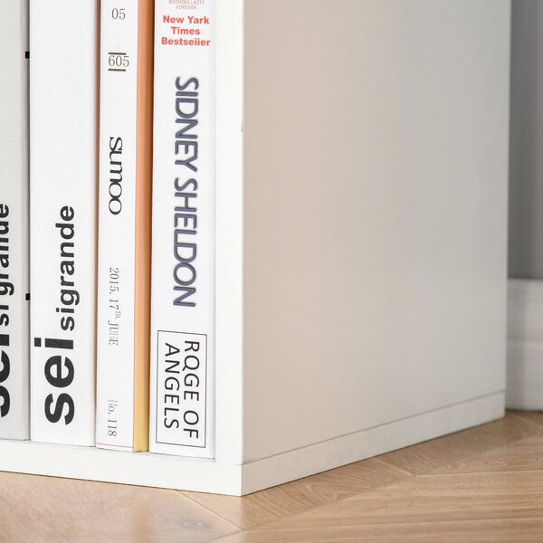 HOMCOM Six-Cube Bookcase - White Wood Effect Aosom UK