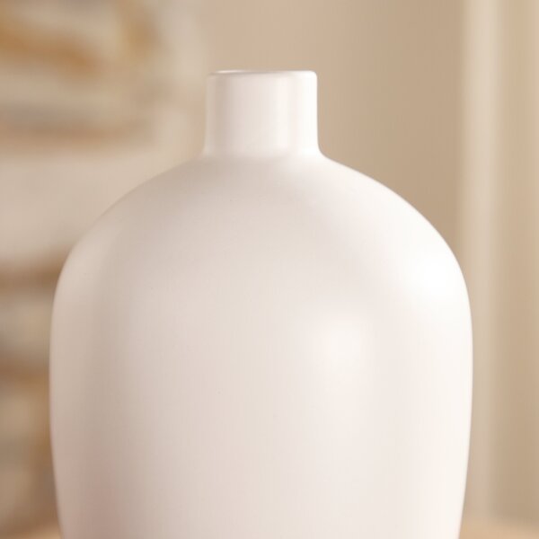 Tall White Ceramic Vase