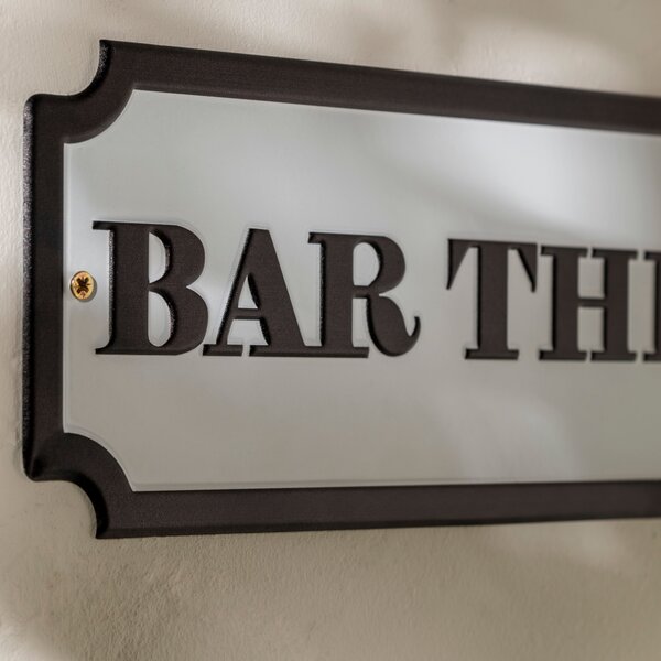 Bar This Way Indoor Outdoor Metal Plaque