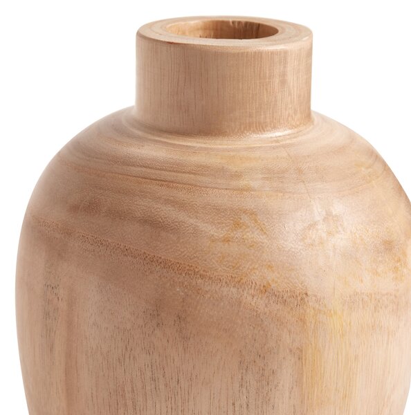 Tall Wooden Vase