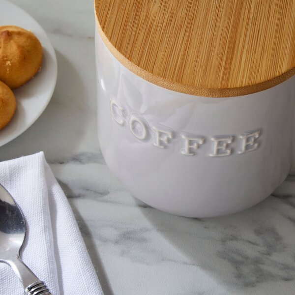 Ceramic Coffee Canister Grey