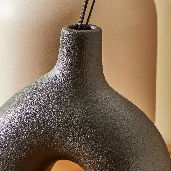 Black Arched Ceramic Vase