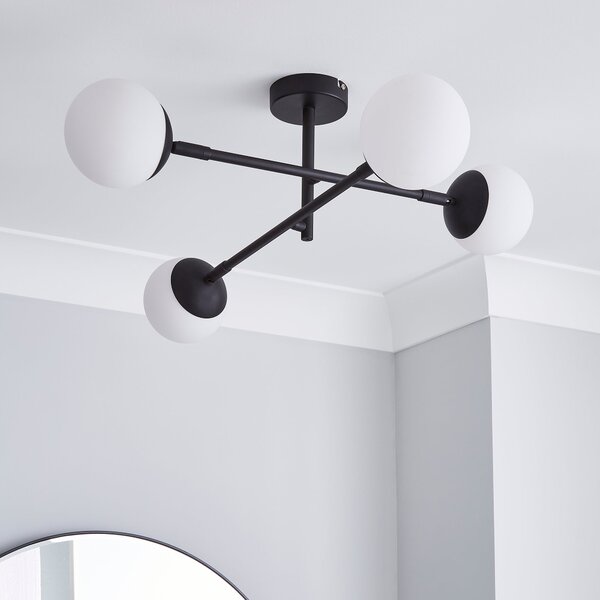 Tela 4 Light Semi Flush Bathroom Ceiling Light