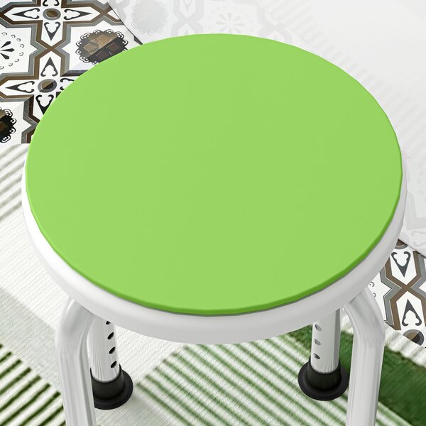 HOMCOM 360° Swivel Bath Stool with Non-Slip Feet, Height Adjustable Aluminium Shower Chair, Green Aosom UK