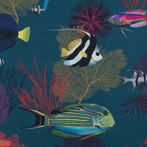 Reef Teal Blackout Roller Blind