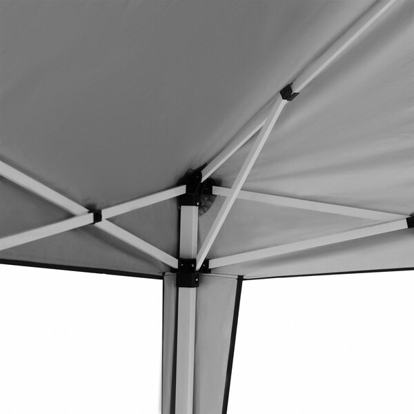 Outsunny 3 x 3m Pop Up Gazebo with Sides, Waterproof Pop Up Gazebo with Carry Bag and Height Adjustable Marquee for Party, Grey Aosom UK