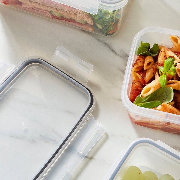 Set of 3 Clip Lock Rectangle Containers