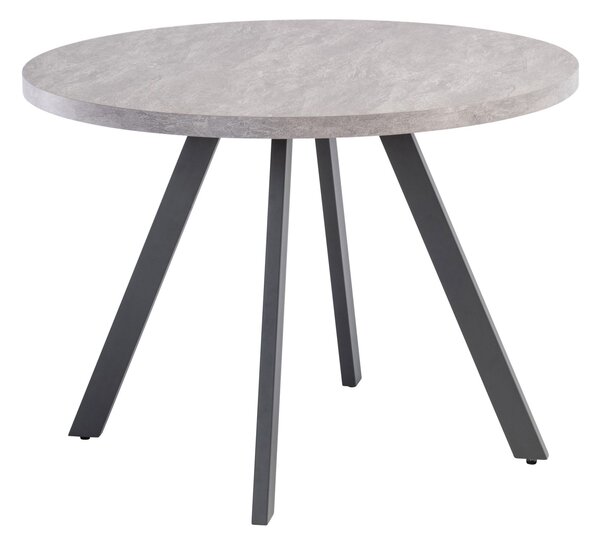 Rimini 4 Seater Round Dining Table, Light Grey