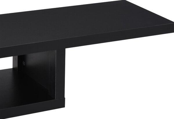 HOMCOM Wall Mounted Media Console, Floating TV Stand Component Shelf, Entertainment Center Unit, Black Aosom UK