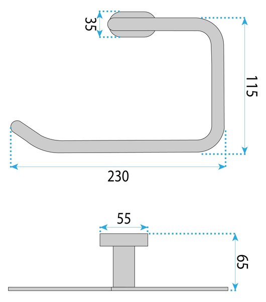 Bathroom hanger Ring 110 Til Brush Copper