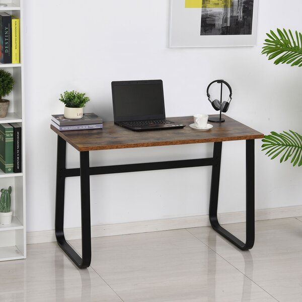 HOMCOM Writing Desk Workstation Center Laptop Table Industrial Design Furniture for Home Office Study Use Aosom UK