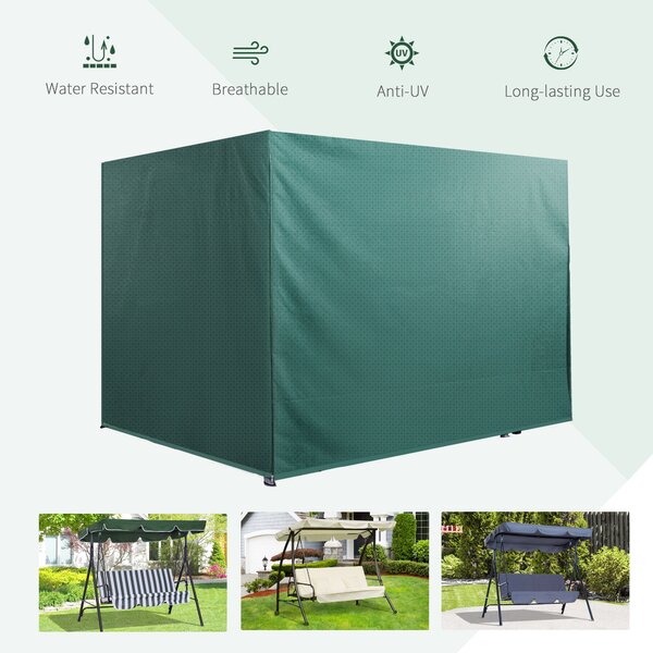 Outsunny Large Patio Swing Chair Cover Outdoor Garden Furniture Protector Wind UV