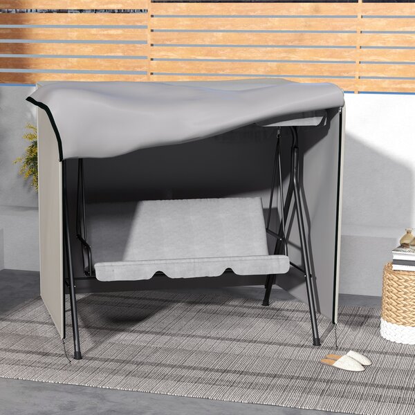 Outsunny 144 x 177cm Outdoor Swing Chair Cover - Light Grey Aosom UK
