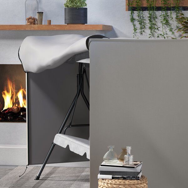 Outsunny 205 x 124cm Three-Seater Swing Chair Protective Cover Grey Aosom UK
