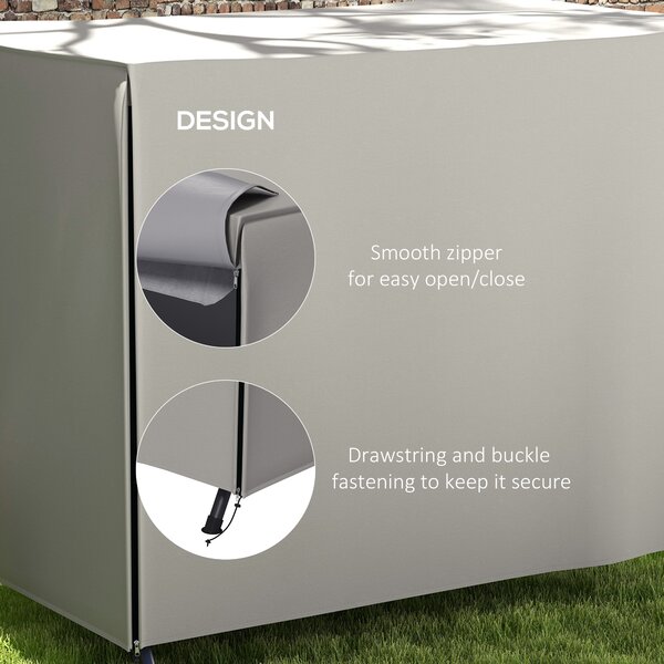 Outsunny 205 x 124cm Three-Seater Swing Chair Protective Cover Grey Aosom UK