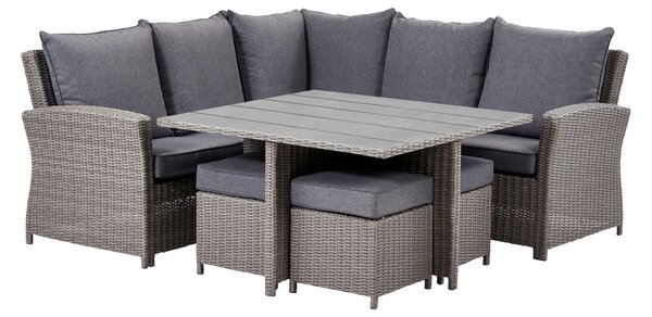 Barbados Rattan Square Corner Seating Set