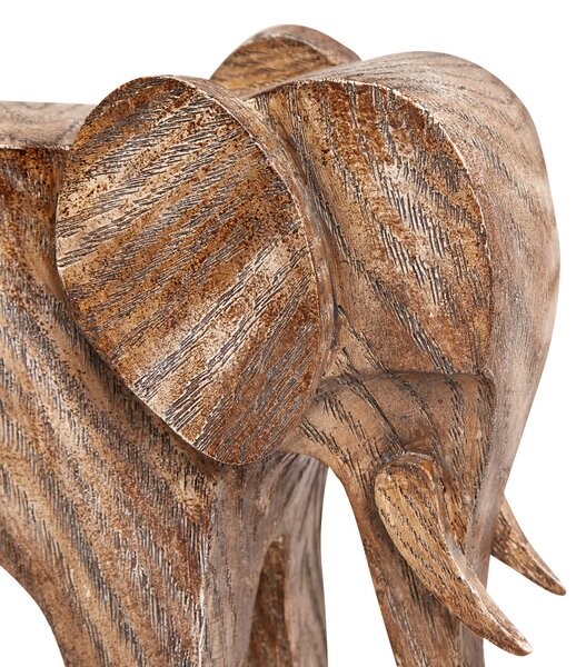 Artisan Wood Effect Elephant Ornament