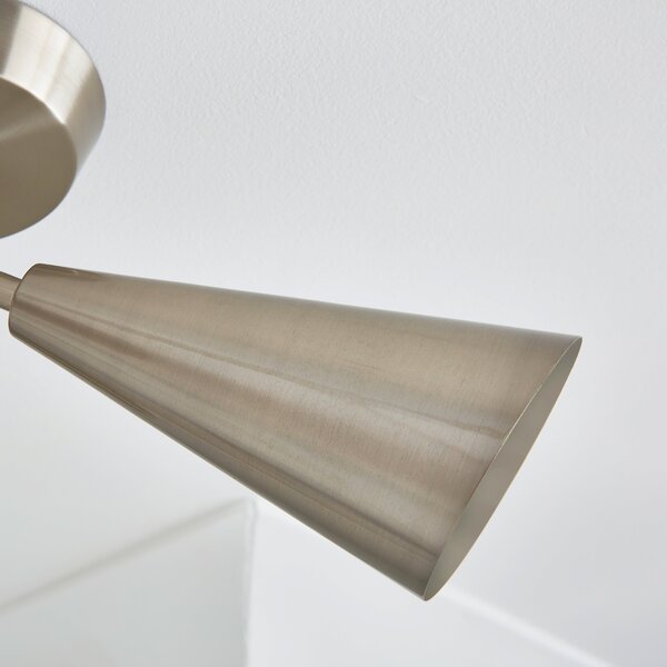 Cone 3 Light Semi Flush Ceiling Light