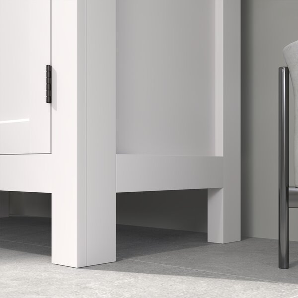 HOMCOM Multi-Storage Modern Bathroom Cabinet - White Aosom UK
