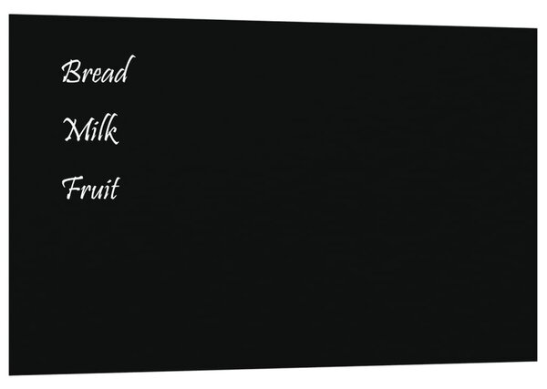 Wall-mounted Magnetic Board Black 100x60 cm Tempered Glass