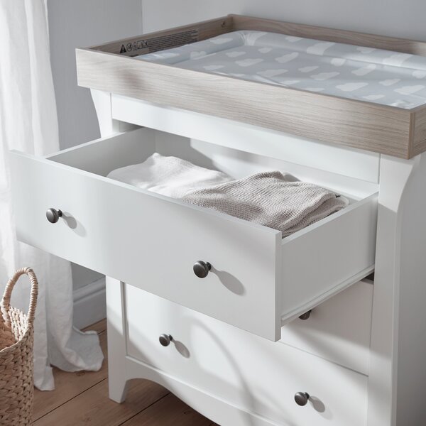 CuddleCo Clara 3 Drawer Chest & Changing Unit