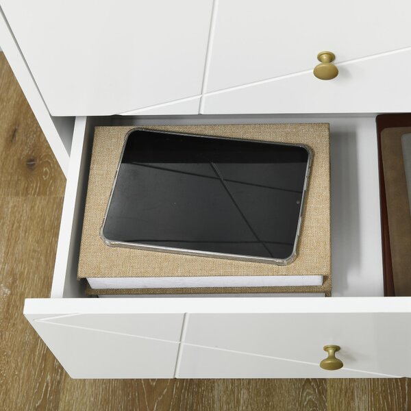 HOMCOM Bedroom Dresser: 4-Drawer Chest with Hairpin Legs, Stylish Storage Solution Aosom UK