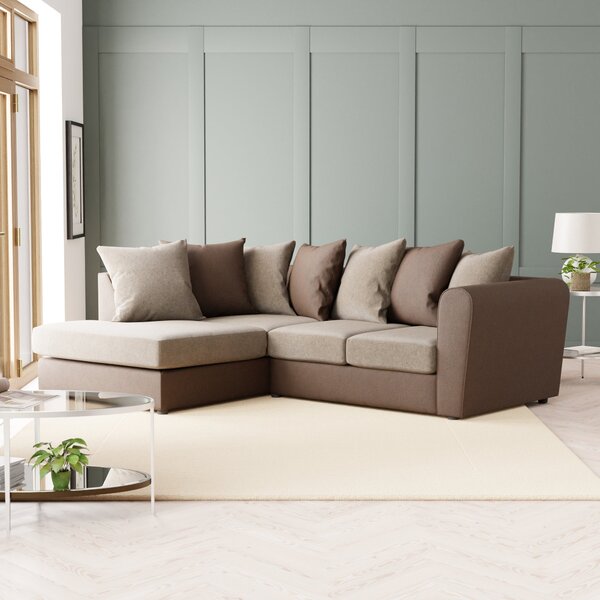 Blake Soft Faux Leather Combo Corner Sofa