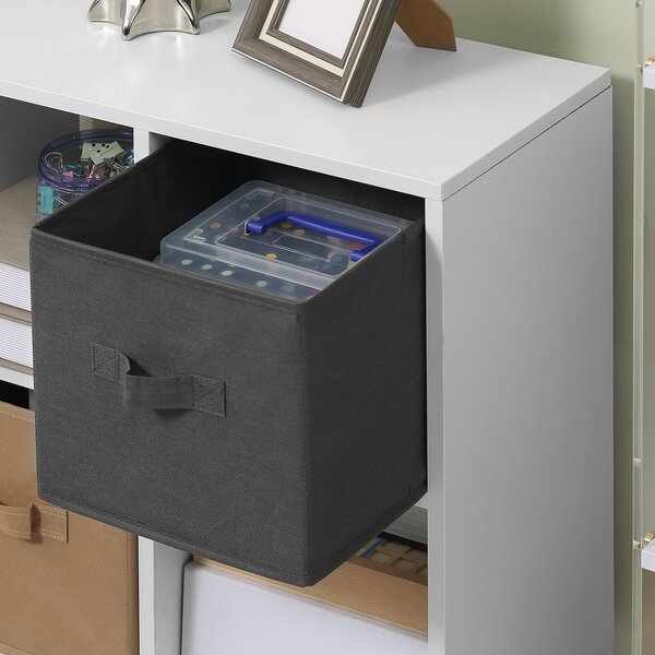 HOMCOM Freestanding 6 Cube Unit Cabinet Unit w/ 3 Fabric Drawers Handles Home Office Storage Shelves White Aosom UK