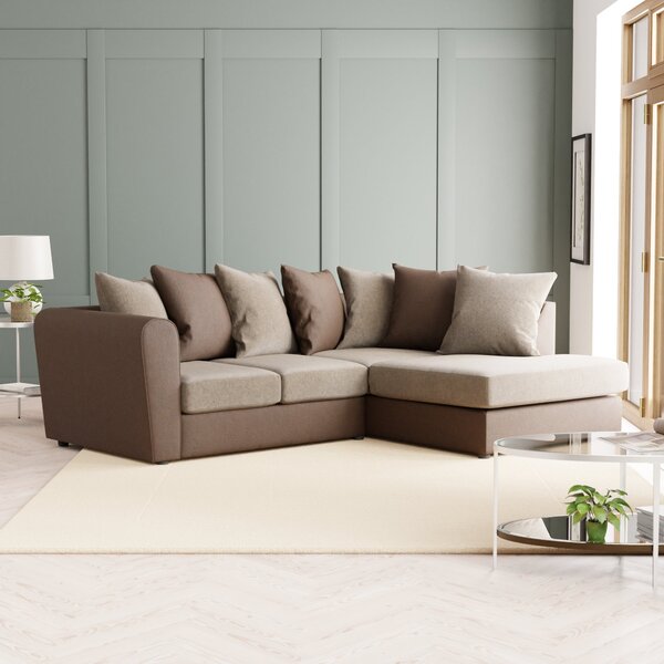 Blake Soft Faux Leather Combo Corner Sofa