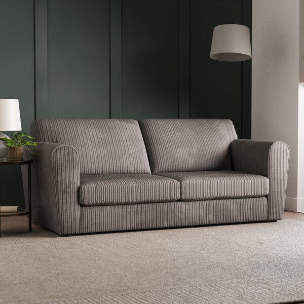 Blake Curved Arm Jumbo Cord Standard Back 3 Seater Sofa