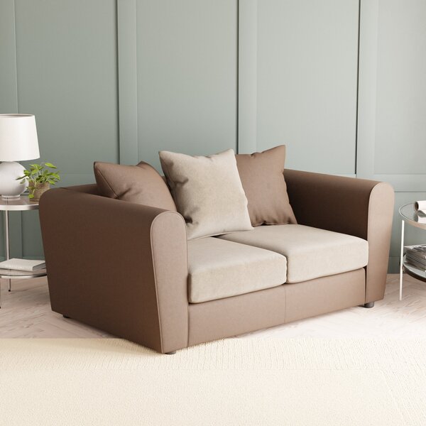 Blake Soft Faux Leather Combo 2 Seater Sofa