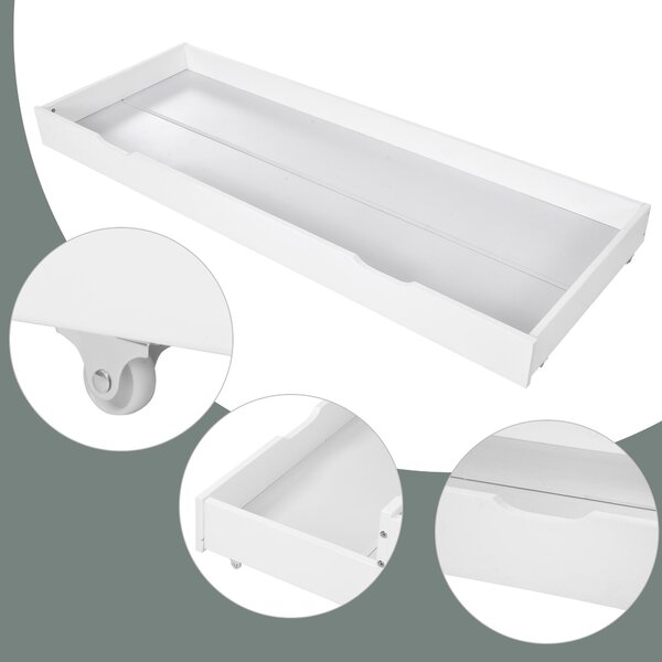 Extendable Sofa Bed with Pull-Out Trundle, Sleeping Sofa with Storage Drawer for Living Room, Bedroom, 194L x 180W x 66H cm, White Aosom.UK