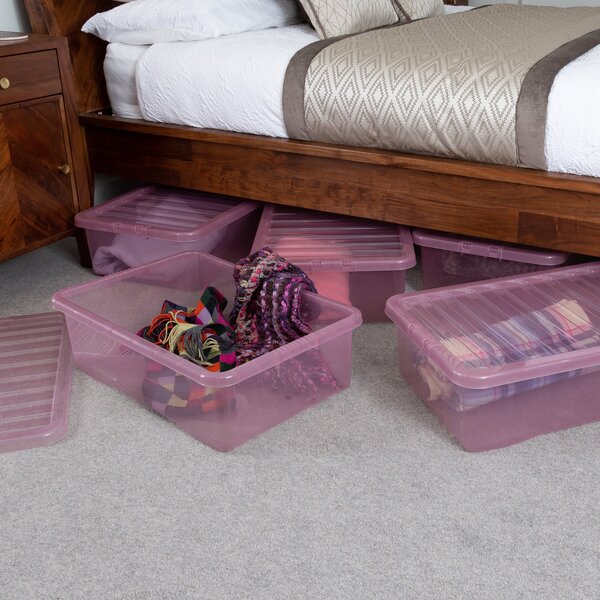 Wham Crystal Set of 5 Underbed Boxes & Lids, 32L