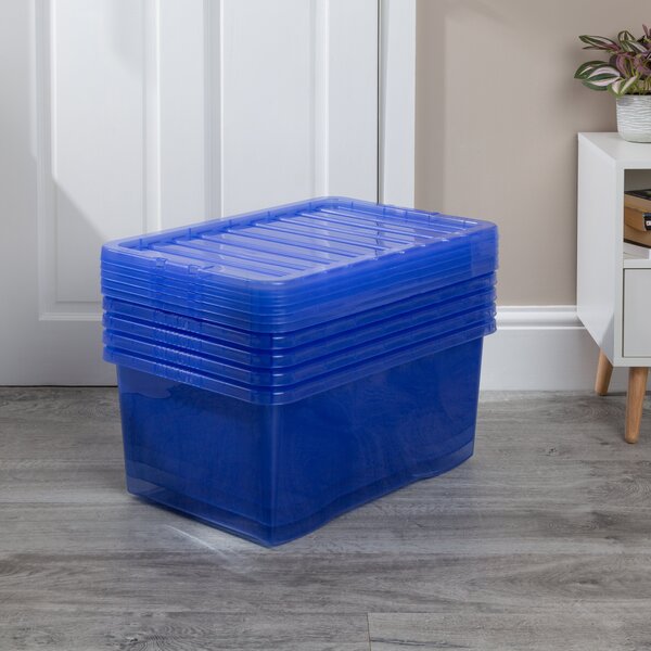 Wham Crystal Set of 5 Boxes & Lids, 45L