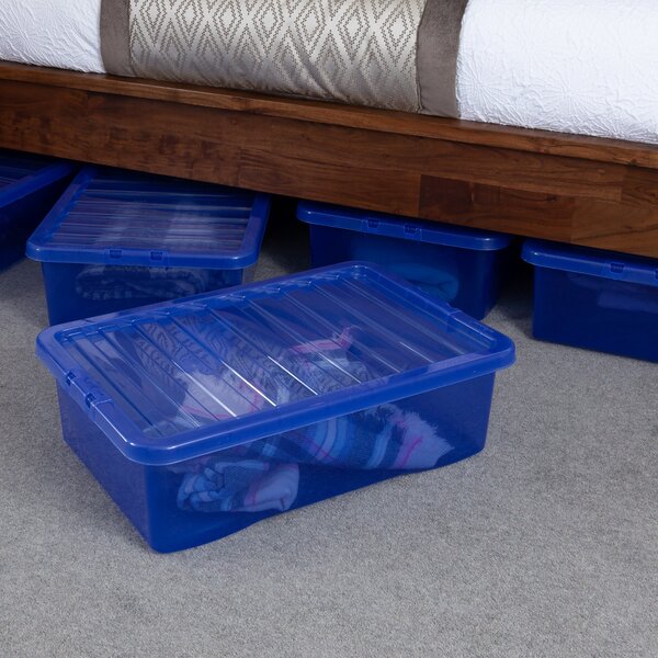 Wham Crystal Set of 5 Underbed Boxes & Lids, 32L