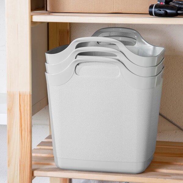 Wham Flexi-Store Set of 3 Grey Tubs, 15L