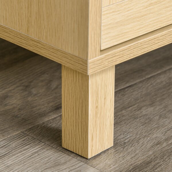 HOMCOM Wooden Storage Unit: 3-Drawer Cupboard for Versatile Home Organisation Aosom UK