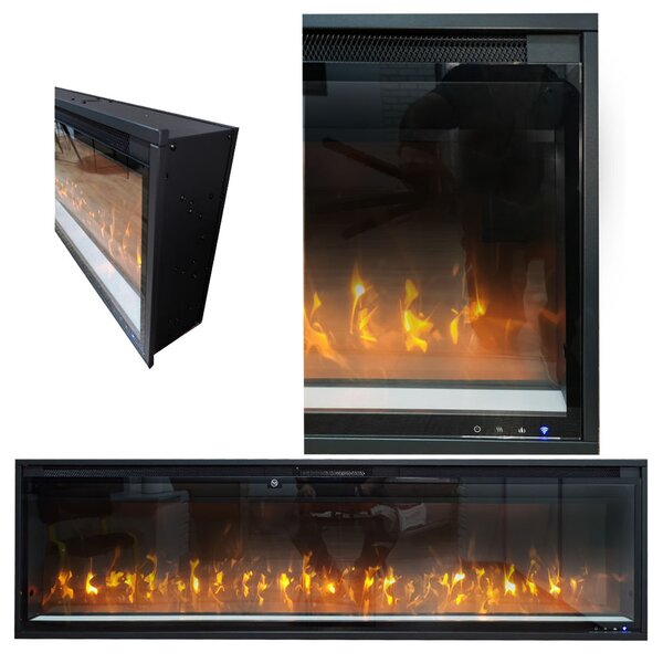 Wall Mounted Electric Fires, Free Standing, Incorporated ElectricSun VERSALYS XXL, with Sound Effect, 10 Colour, with APP, L200xH41x15cm