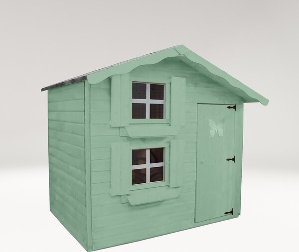 Country Living Premium Colton Double Storey Playhouse with Veranda Painted + Installation - Thorpe Towers Grey