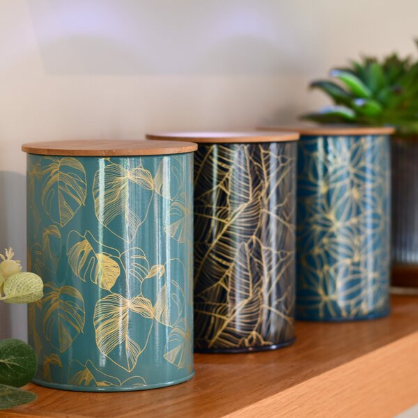 Botanicals Midnight Leaf Storage Kitchen Canister