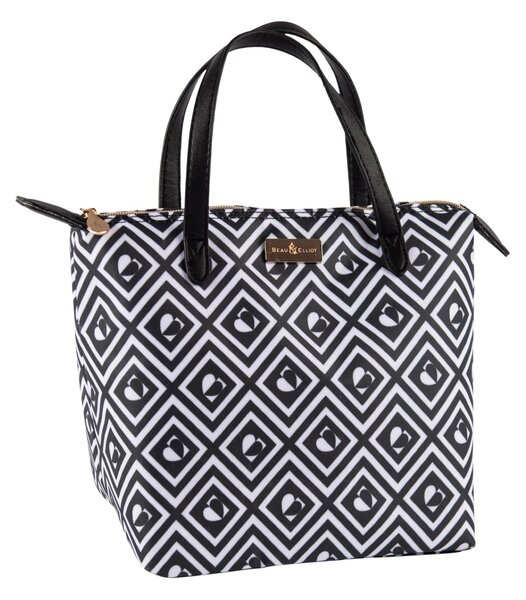 Monochrome Tile 7L Luxury Lunch Tote Bag