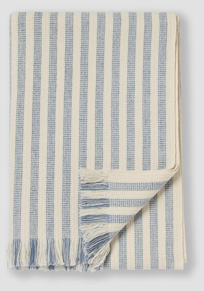 Coastal Blue Pembroke Stripe Wool Throw | Default | Piglet in Bed