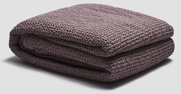 Elderberry Waffle Cotton Throw | 150x200cm | Piglet in Bed
