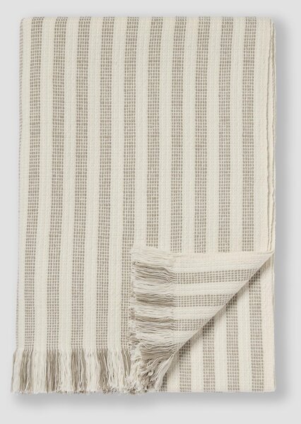 Oatmeal Pembroke Stripe Wool Throw | Default | Piglet in Bed