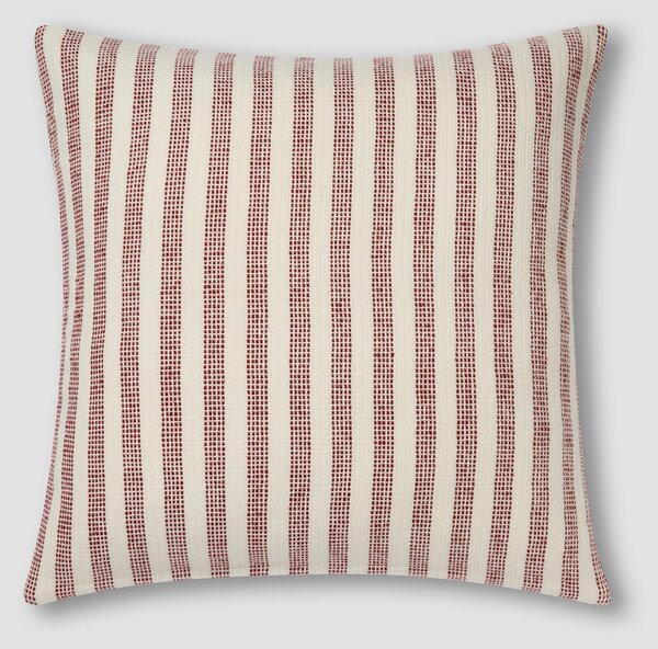 Rust Red Pembroke Stripe Wool Cushion Cover | 50 x 50cm | Piglet in Bed